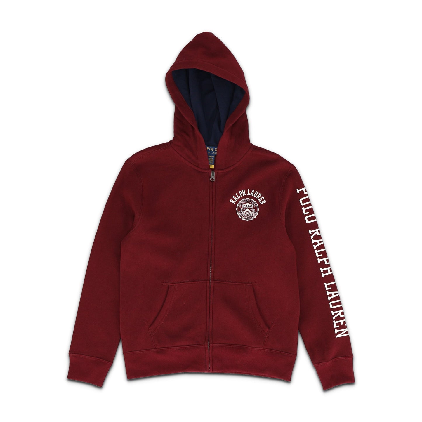 KID Logo Fleece Full Zip Red Hoodie