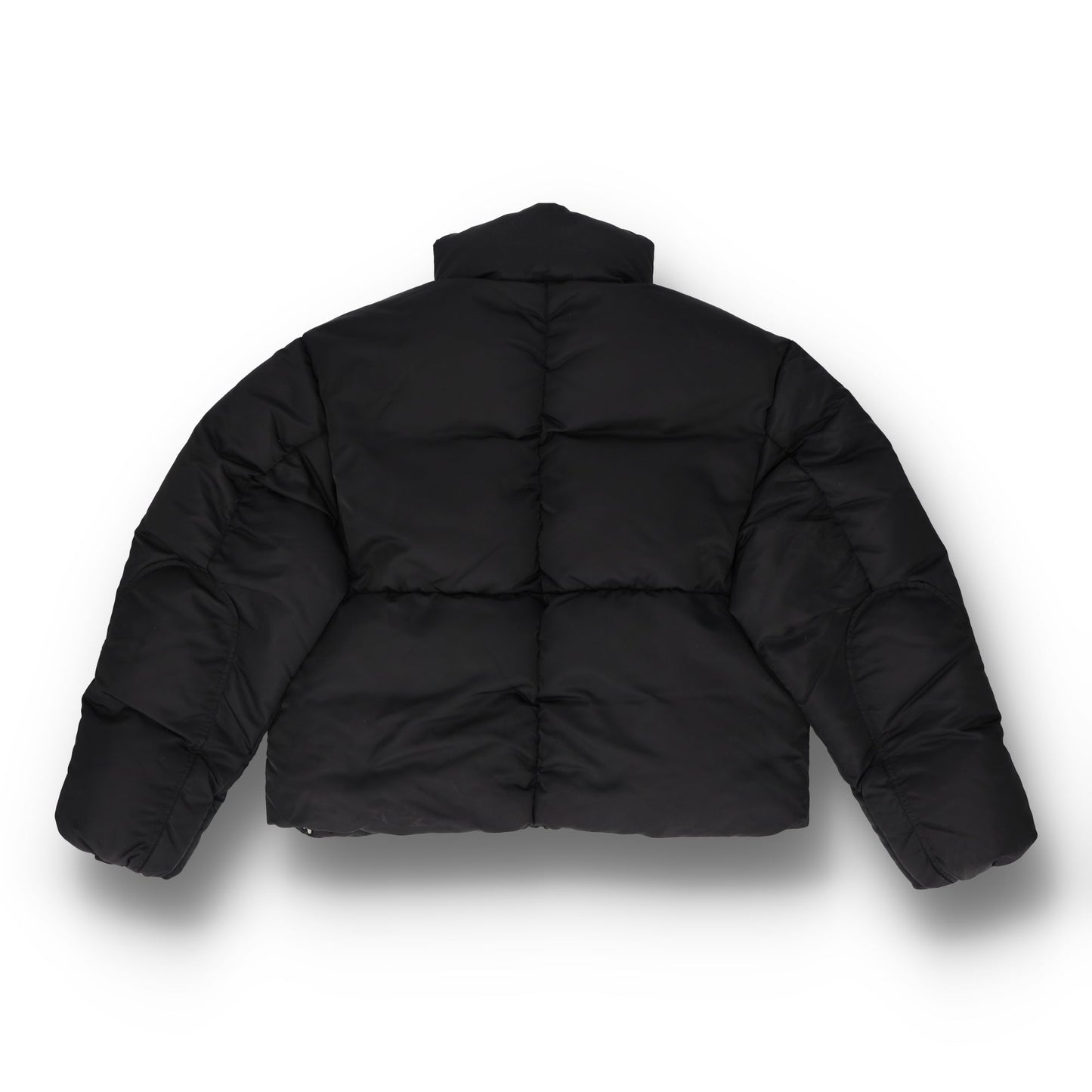 Twill Puffer Black Jacket
