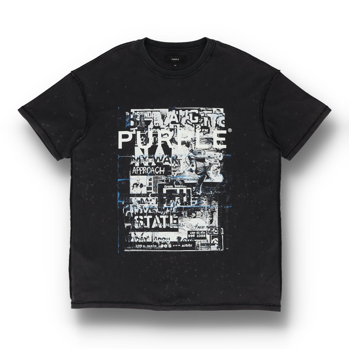 Textured Inside Out Black Tee