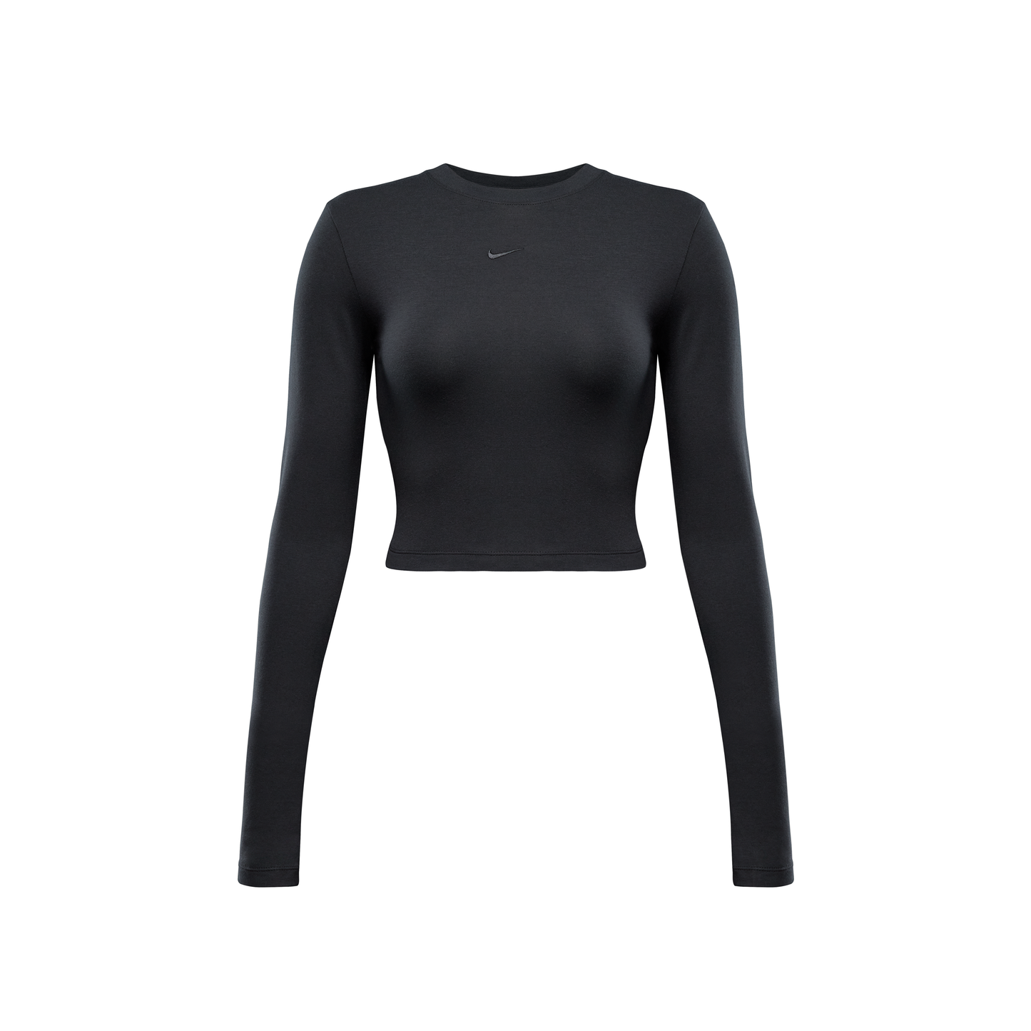 Nsw Chill Knit Slim LS Cropped Top Black